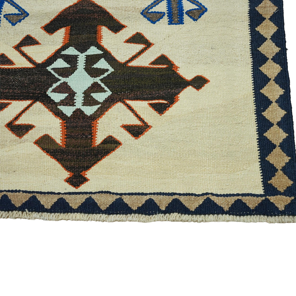 4x11 Handwoven Turkish Wool Kilim 3.7x11.2 Ft- Antique Oushak Design - Vintage Tribal Runner Carpet