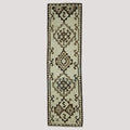 Vintage Turkish Kilim Runner Rug – Handwoven Geometric Tribal Hallway Carpet